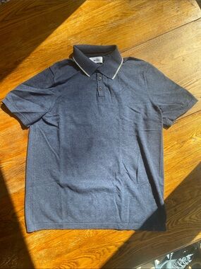 Wills cotton / cashmere navy blue polo